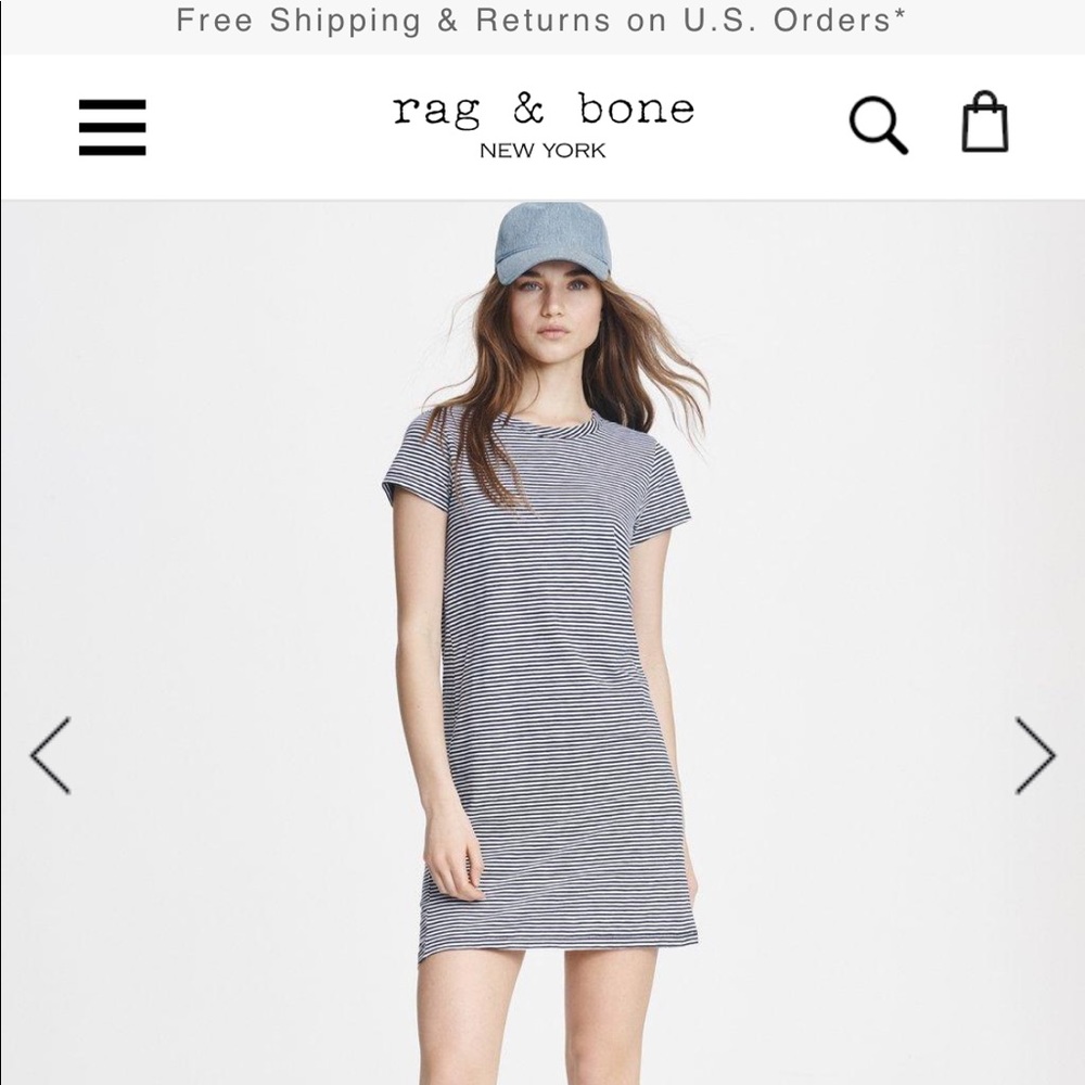 NWT The Slub Striped Tee Dress XS